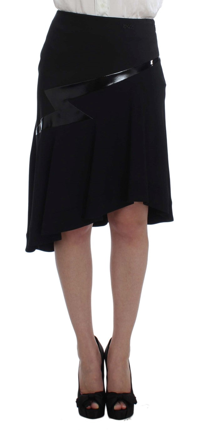 Exte Black Blue Two Piece Suit Skirt at Blazer