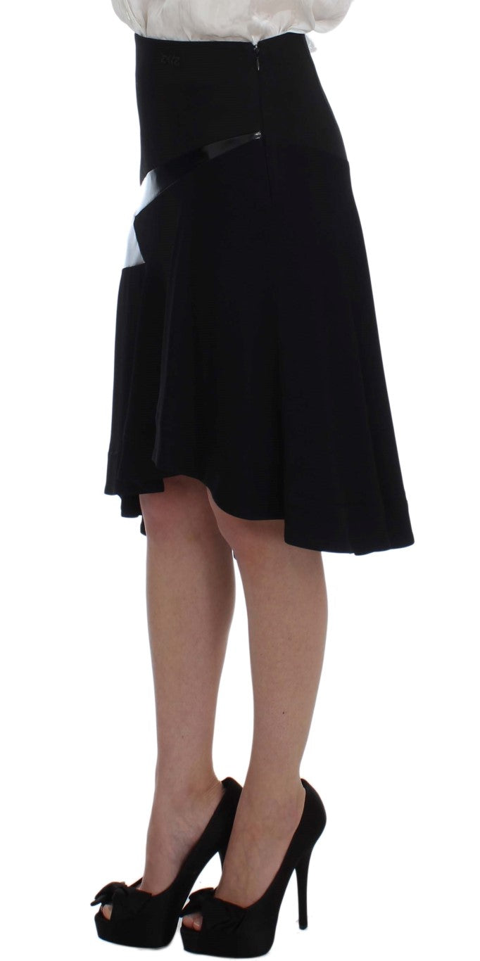 Exte Black Blue Two Piece Suit Skirt at Blazer