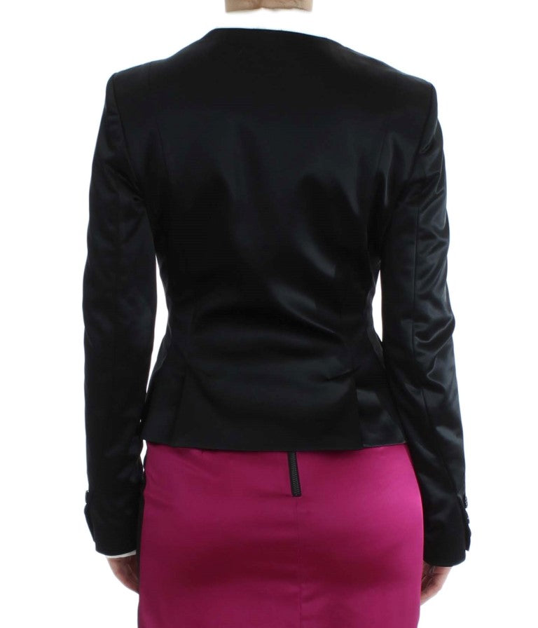 Exte Schwarz-Rosa Stretch-Blazerjacke