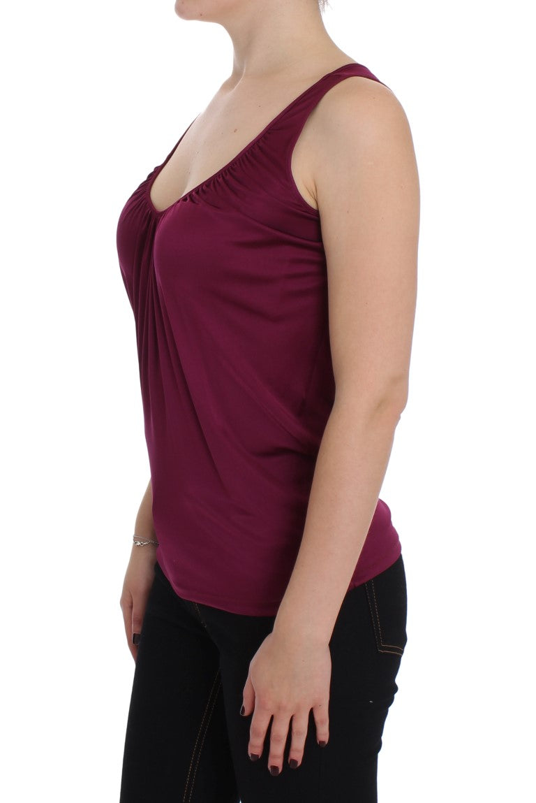 PLEIN SUD Lila ärmellose Top-Bluse