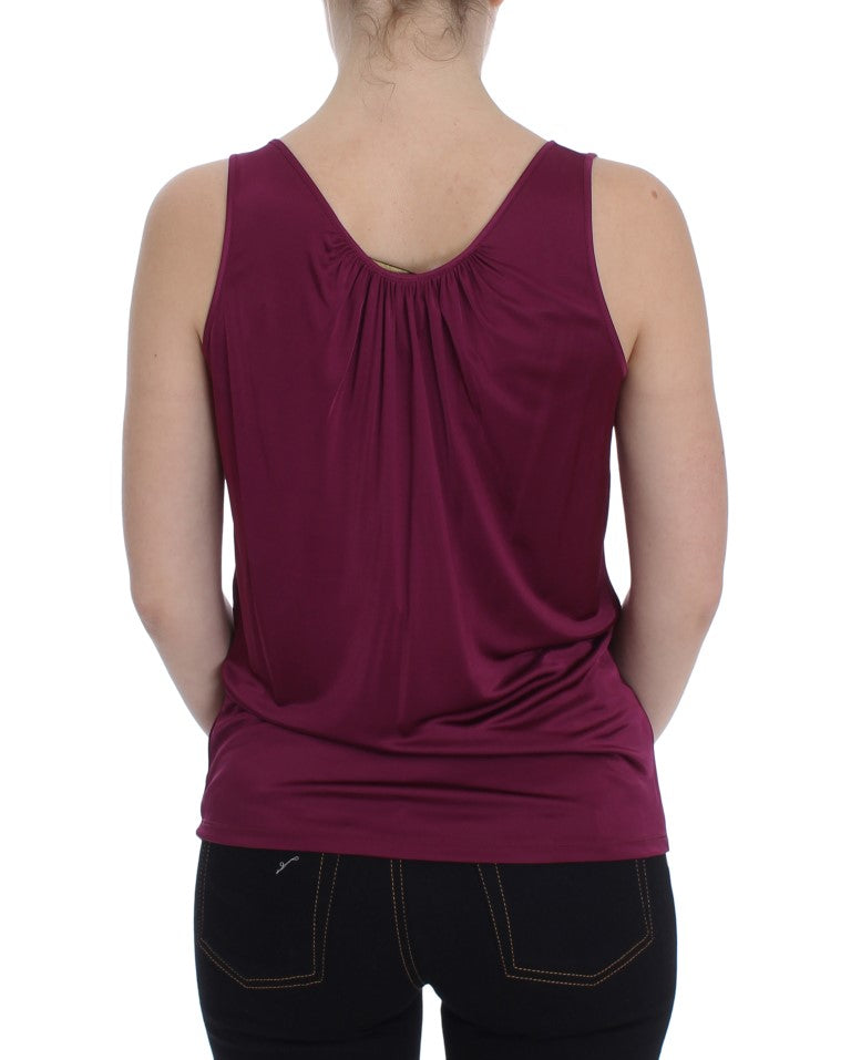 PLEIN SUD Lila ärmellose Top-Bluse