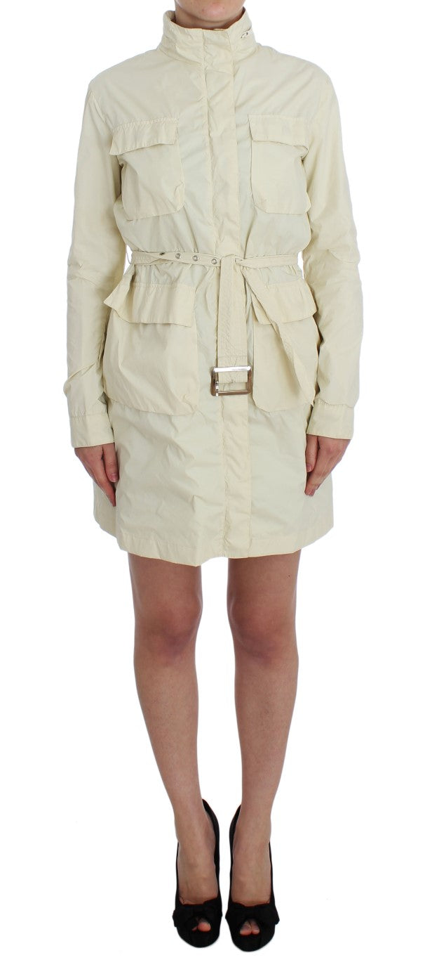 PAROSH Beige Weather Proof Trench Jacket Coat