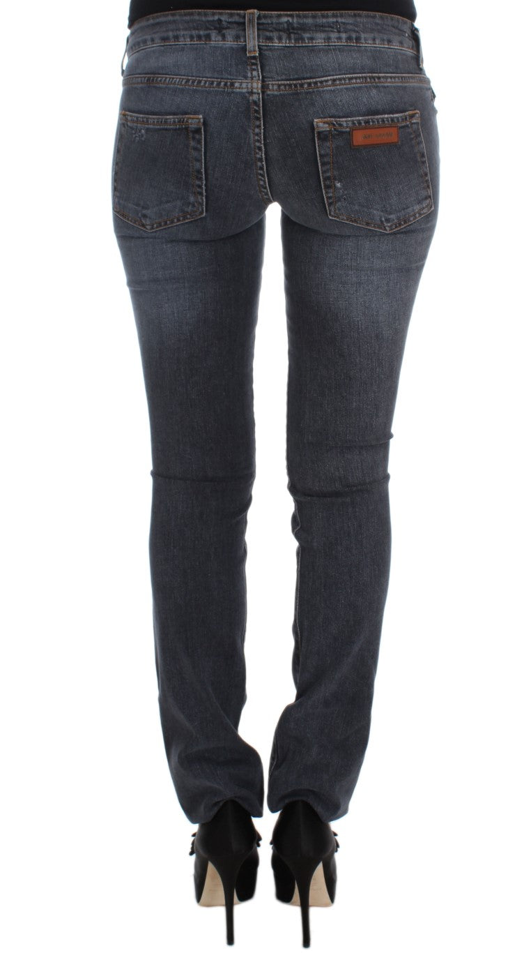 Cavalli Slim-Fit-Jeans aus Baumwollmischung in blauer Waschung