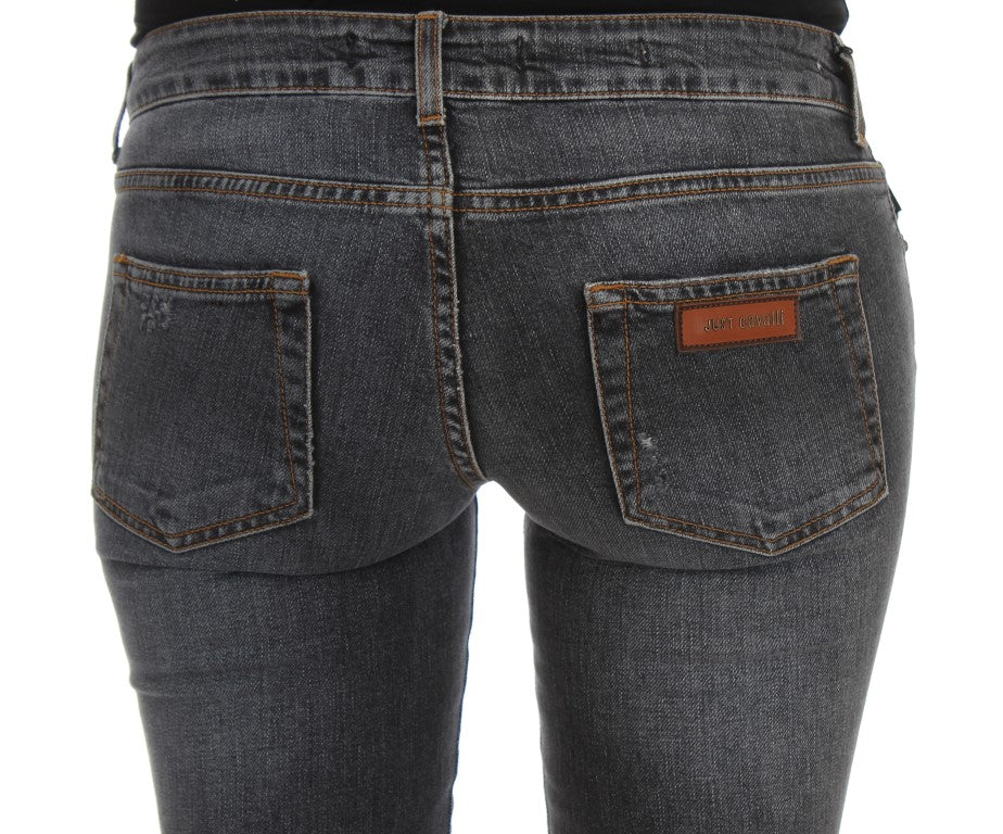 Cavalli Slim-Fit-Jeans aus Baumwollmischung in blauer Waschung