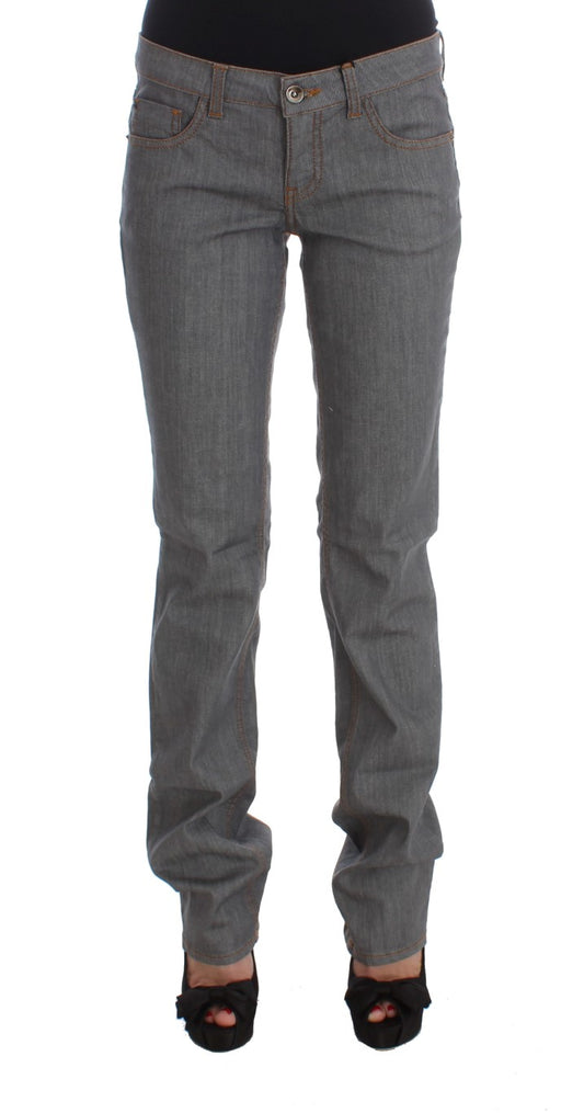 Costume National Grey Cotton Regular Fit Denim Jeans