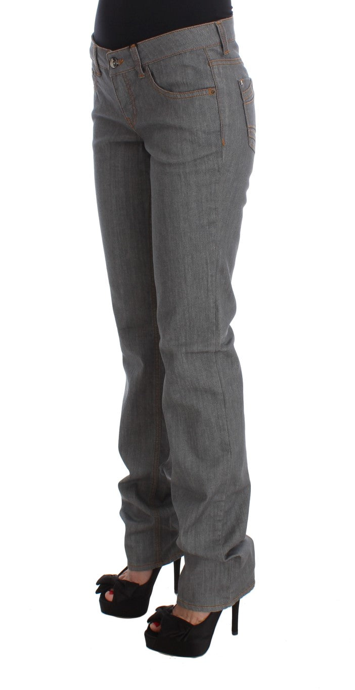 Costume National Grey Cotton Regular Fit Denim Jeans