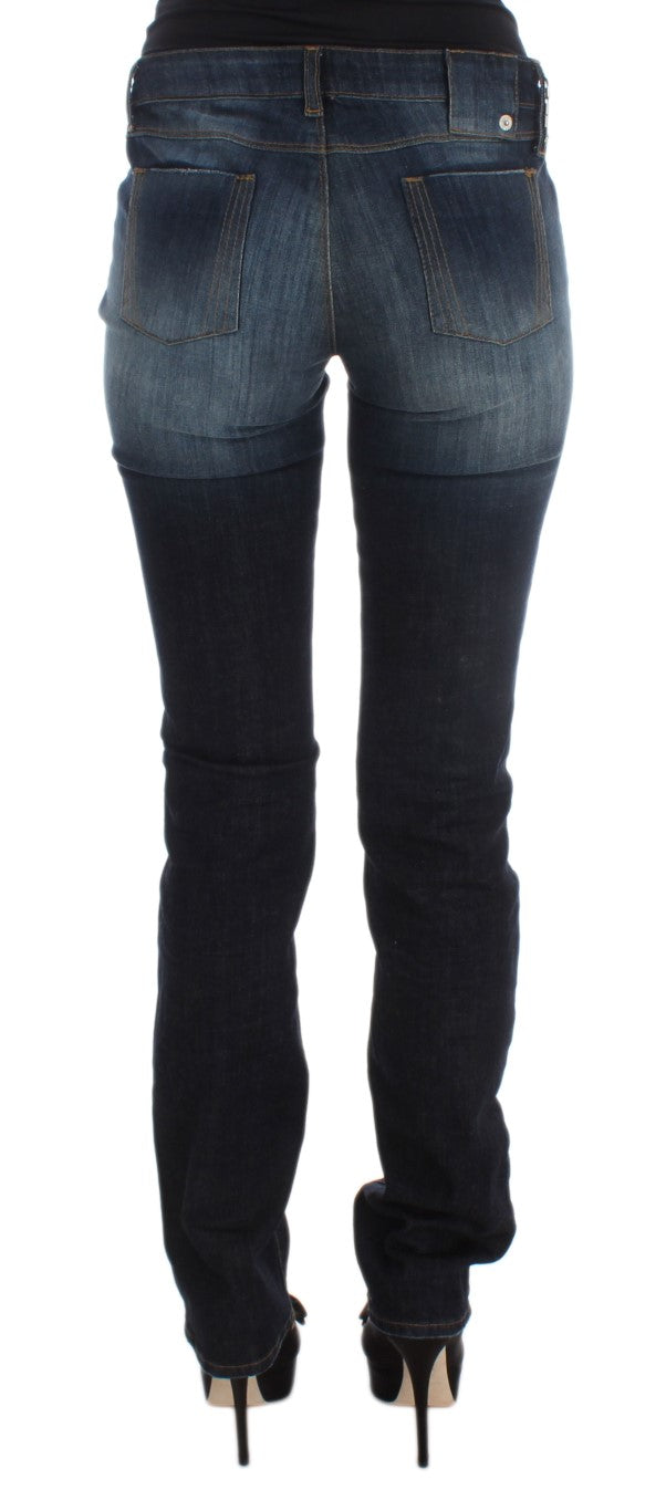 Blaue Slim-Fit-Bootcut-Jeans von Costume National aus Baumwolle