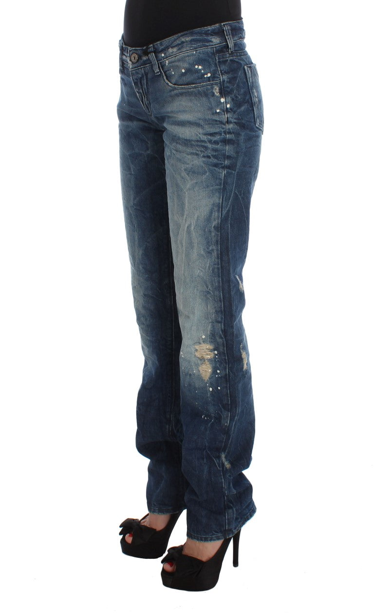 Blaue Jeans aus Baumwoll-Denim von Costume National mit normaler Passform