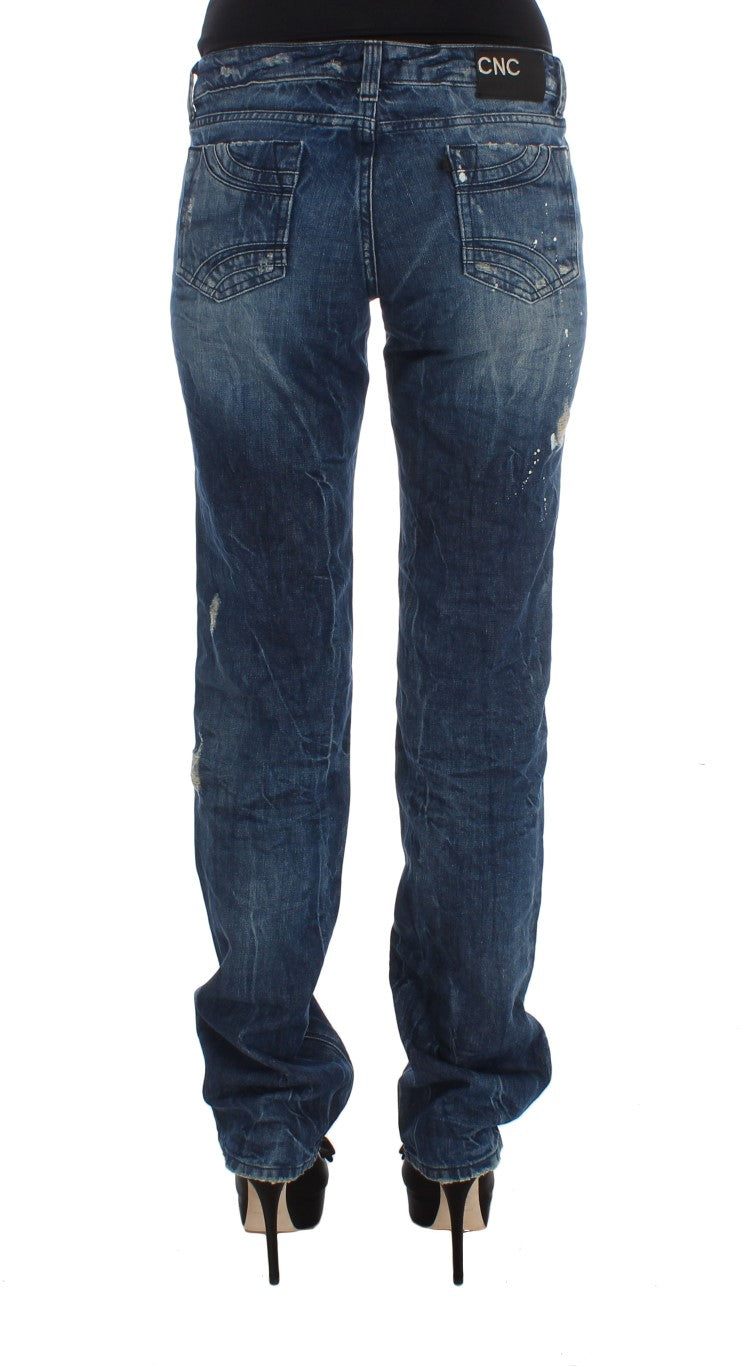 Blaue Jeans aus Baumwoll-Denim von Costume National mit normaler Passform