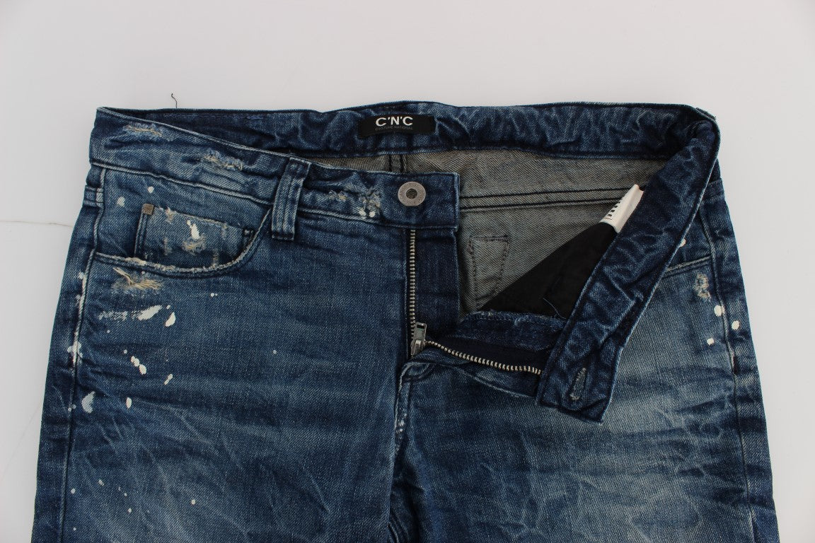 Blaue Jeans aus Baumwoll-Denim von Costume National mit normaler Passform