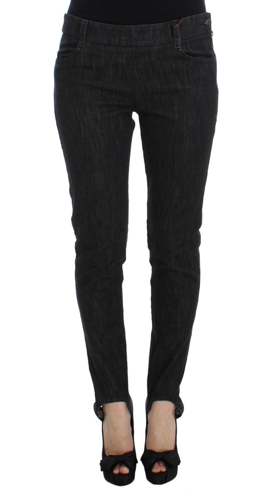 Ermanno Scervino Slim-Fit-Denim-Jeans aus blauer Baumwolle