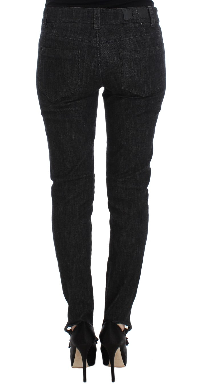 Ermanno Scervino Slim-Fit-Denim-Jeans aus blauer Baumwolle