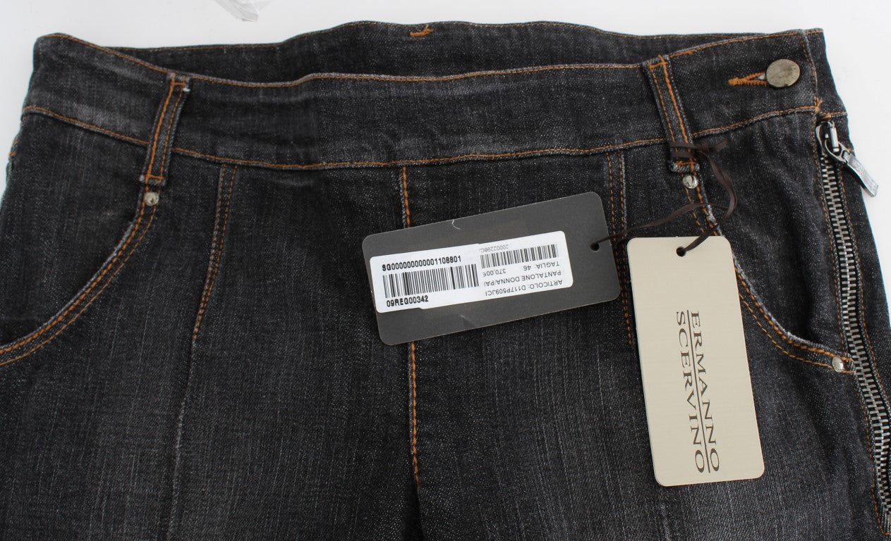 Ermanno Scervino Slim-Fit-Denimjeans aus grauer Baumwolle