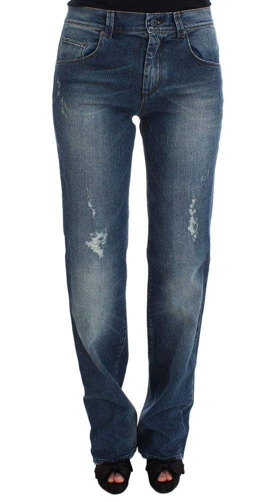 Ermanno Scervino Slim-Fit-Jeans aus Baumwollmischung in blauer Waschung