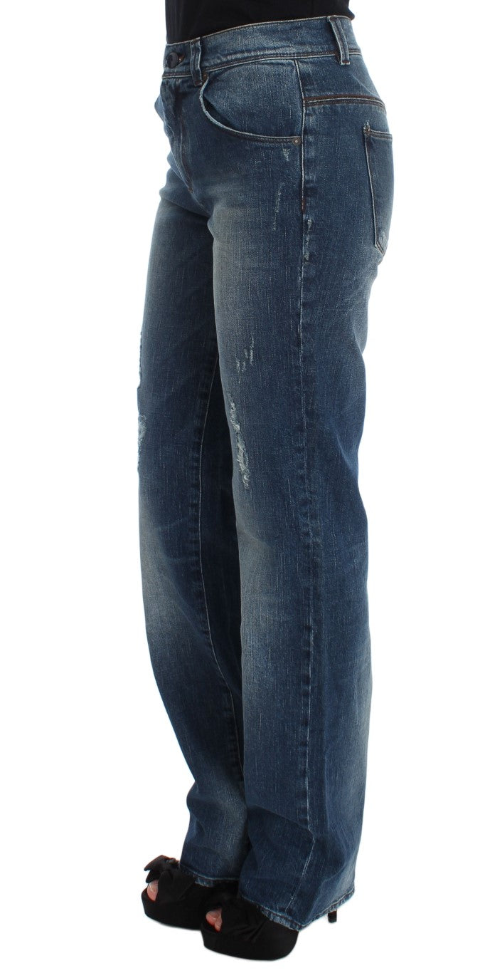 Ermanno Scervino Slim-Fit-Jeans aus Baumwollmischung in blauer Waschung