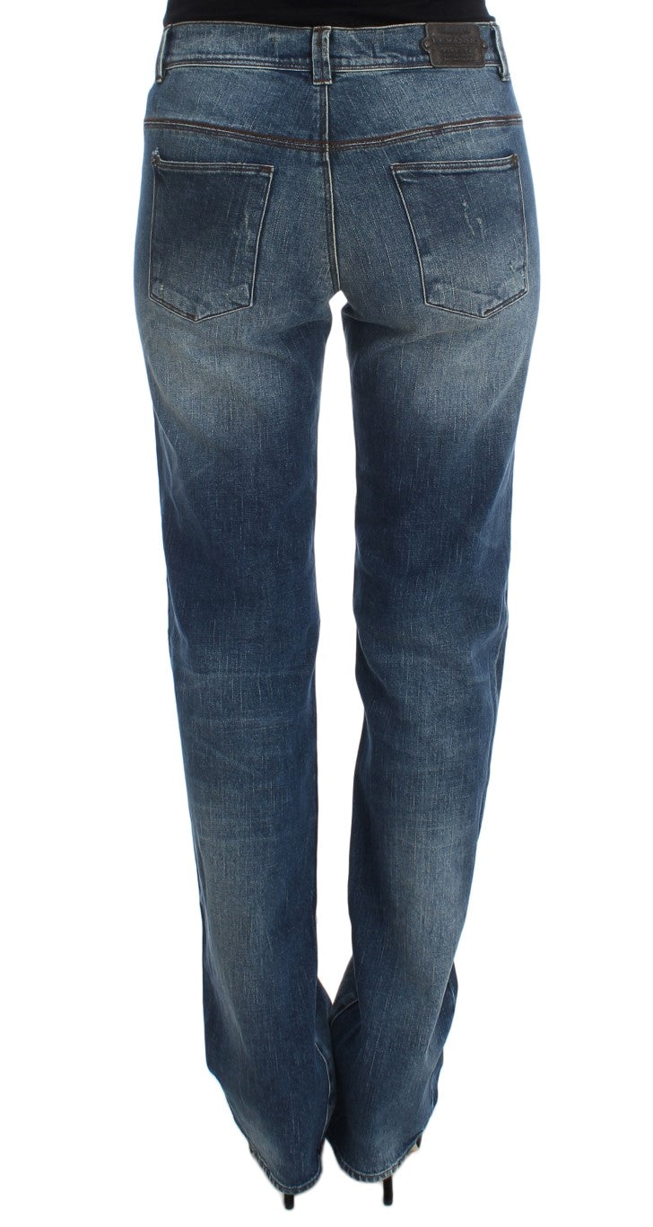 Ermanno Scervino Slim-Fit-Jeans aus Baumwollmischung in blauer Waschung