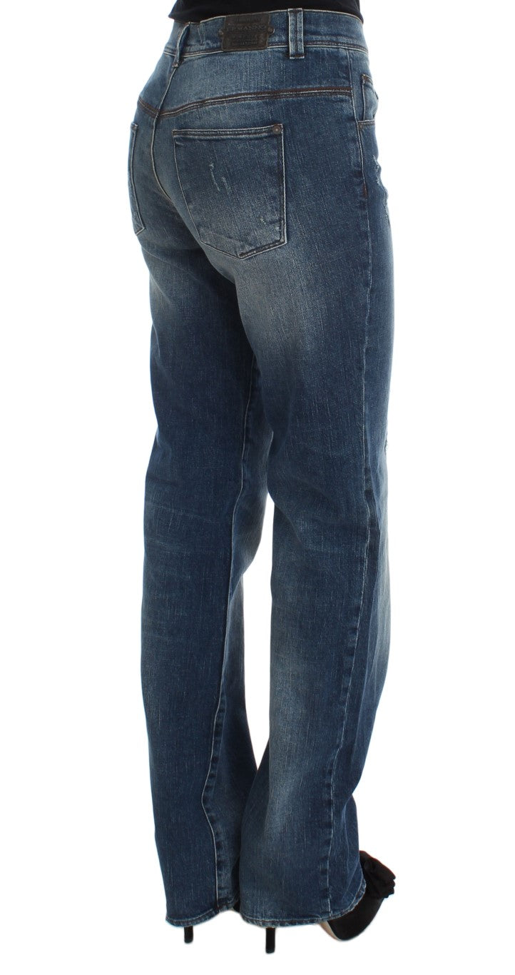 Ermanno Scervino Slim-Fit-Jeans aus Baumwollmischung in blauer Waschung