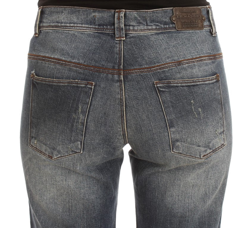 Ermanno Scervino Slim-Fit-Jeans aus Baumwollmischung in blauer Waschung