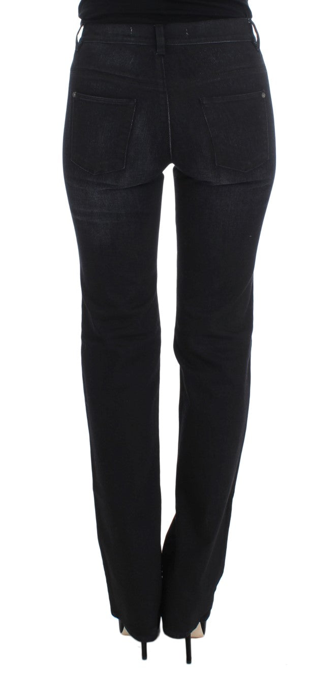 Blaue Slim-Fit-Bootcut-Jeans aus Baumwollmischung von Ermanno Scervino