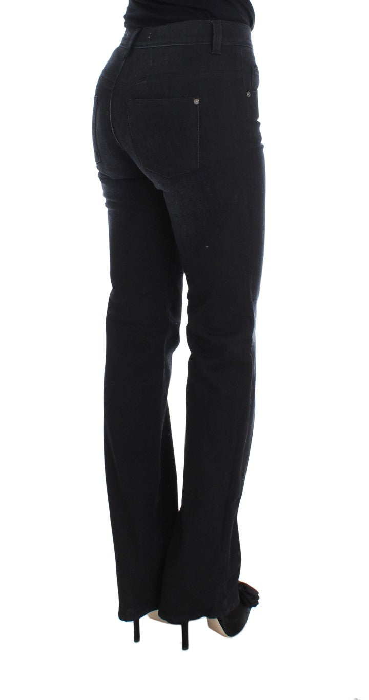 Blaue Slim-Fit-Bootcut-Jeans aus Baumwollmischung von Ermanno Scervino