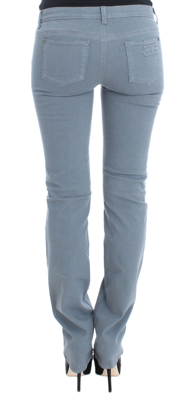 Blaue Slim-Fit-Bootcut-Jeans aus Baumwollmischung von Ermanno Scervino