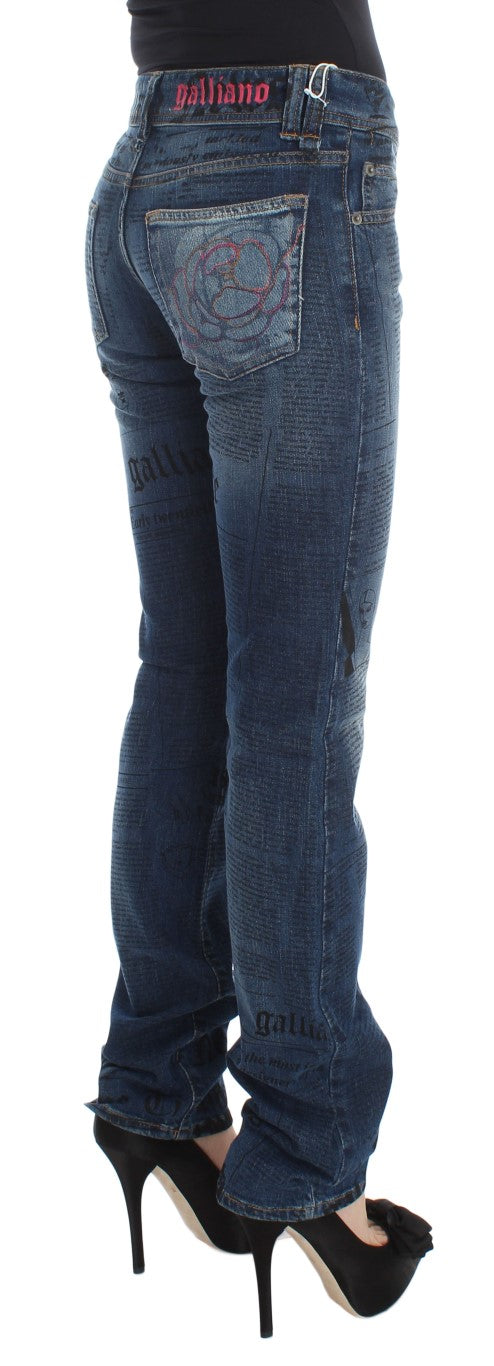 John Galliano Elegant Slim Bootcut Denim Jeans