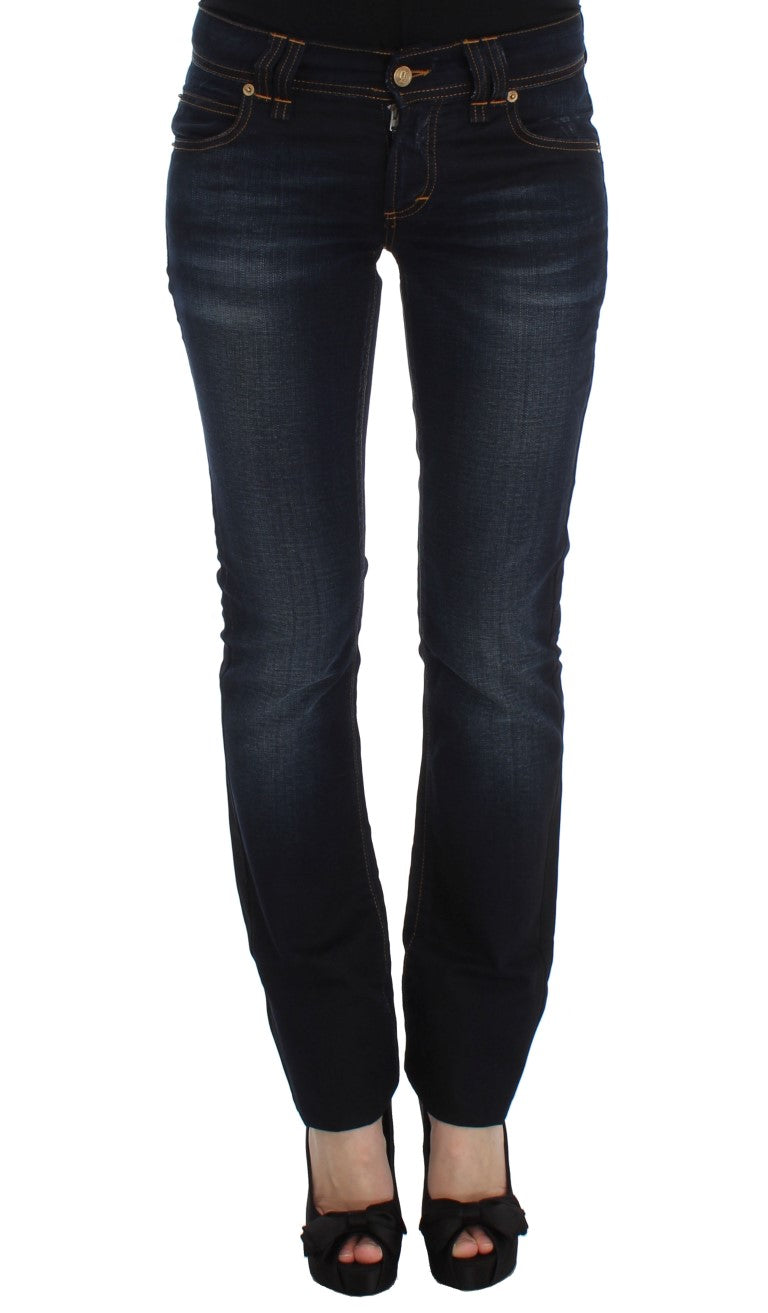 John Galliano Slim-Fit-Jeans aus blau gewaschener Baumwolle