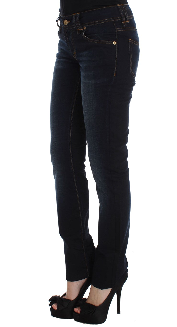 John Galliano Slim-Fit-Jeans aus blau gewaschener Baumwolle