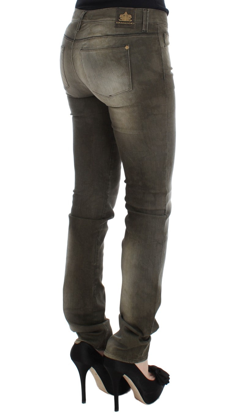 Ermanno Scervino Slim-Fit-Jeans aus Baumwollmischung in grauer Waschung