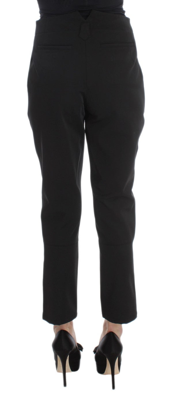 Schwarze Capri-Hose aus Baumwollmischung von Ermanno Scervino