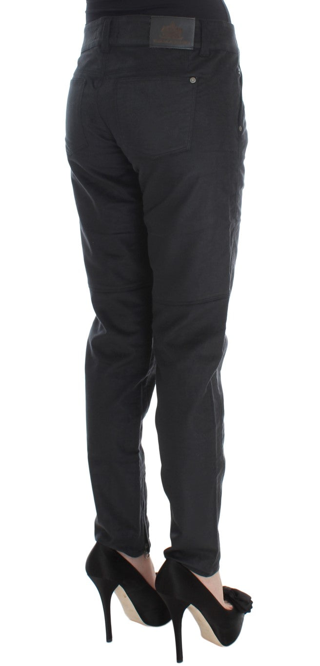 Ermanno Scervino Black Cotton Blend na Regular Fit na Pantalon