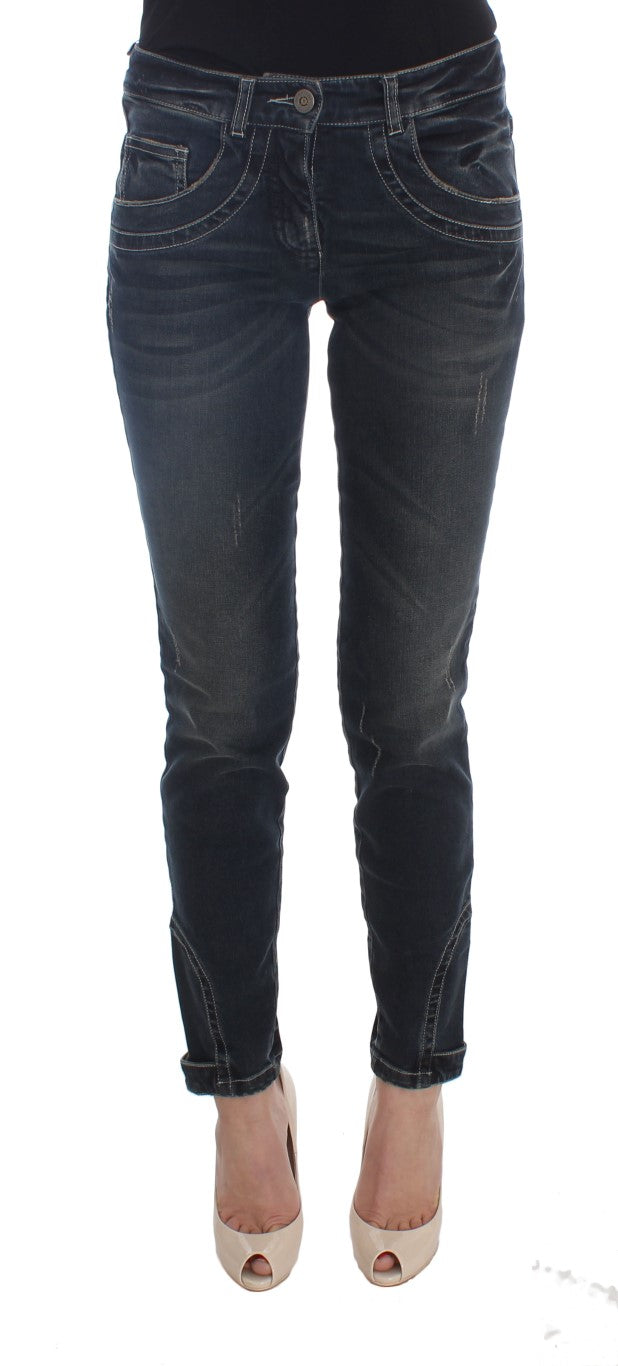 Blaue Slim-Fit-Jeans aus Baumwollmischung von Ermanno Scervino