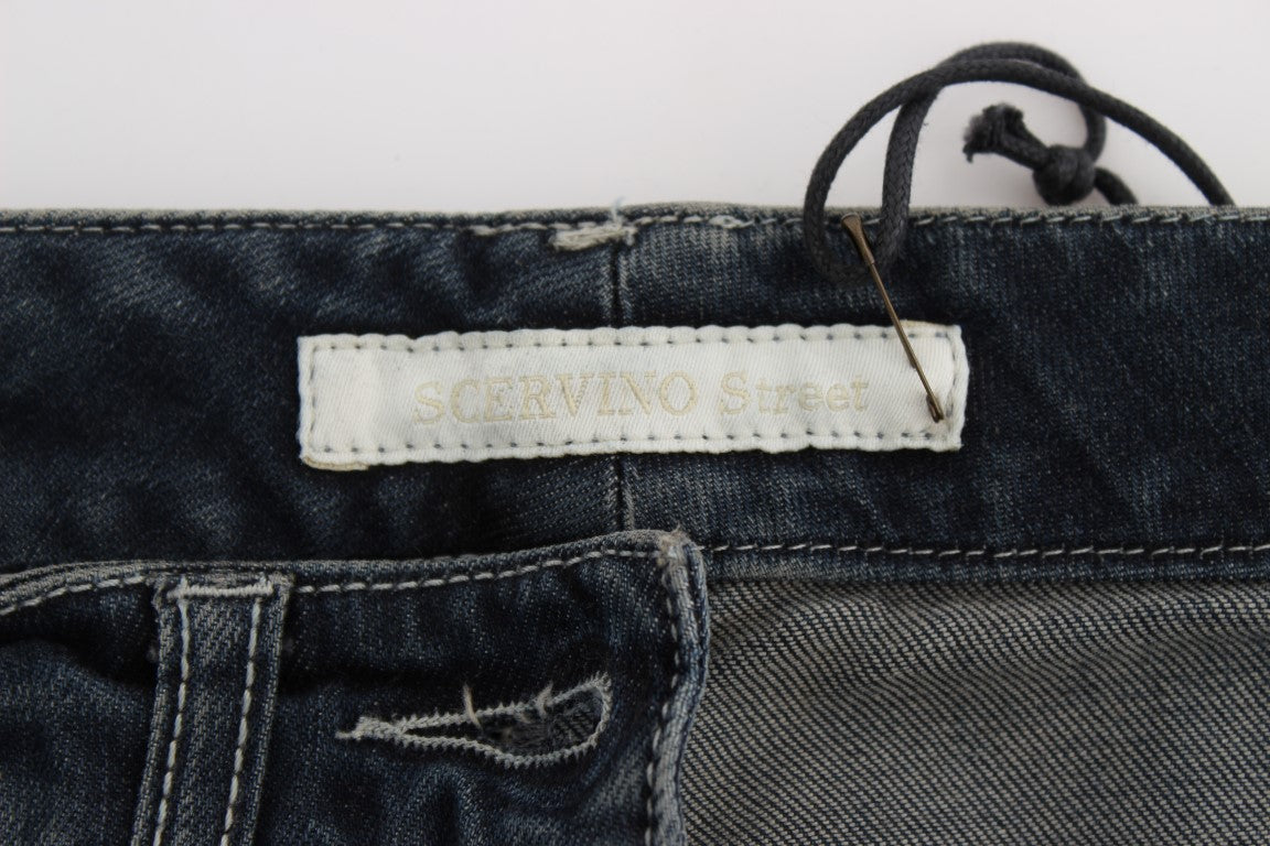 Blaue Slim-Fit-Jeans aus Baumwollmischung von Ermanno Scervino