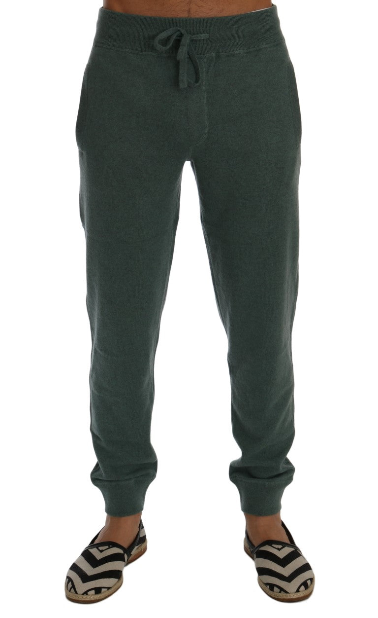 Dolce &amp; Gabbana Green Cashmere Training Pants