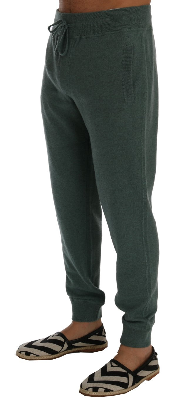 Dolce &amp; Gabbana Green Cashmere Training Pants