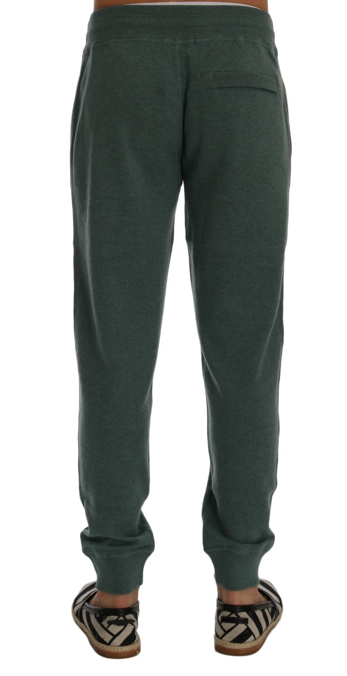 Dolce &amp; Gabbana Green Cashmere Training Pants