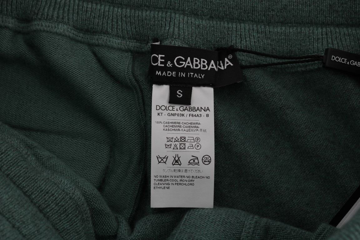 Dolce &amp; Gabbana Green Cashmere Training Pants