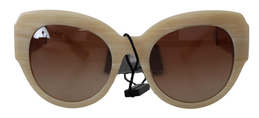 Dolce &amp; Gabbana Beige Acetate Full Rim Brown Lense DG4294 Sunglasses