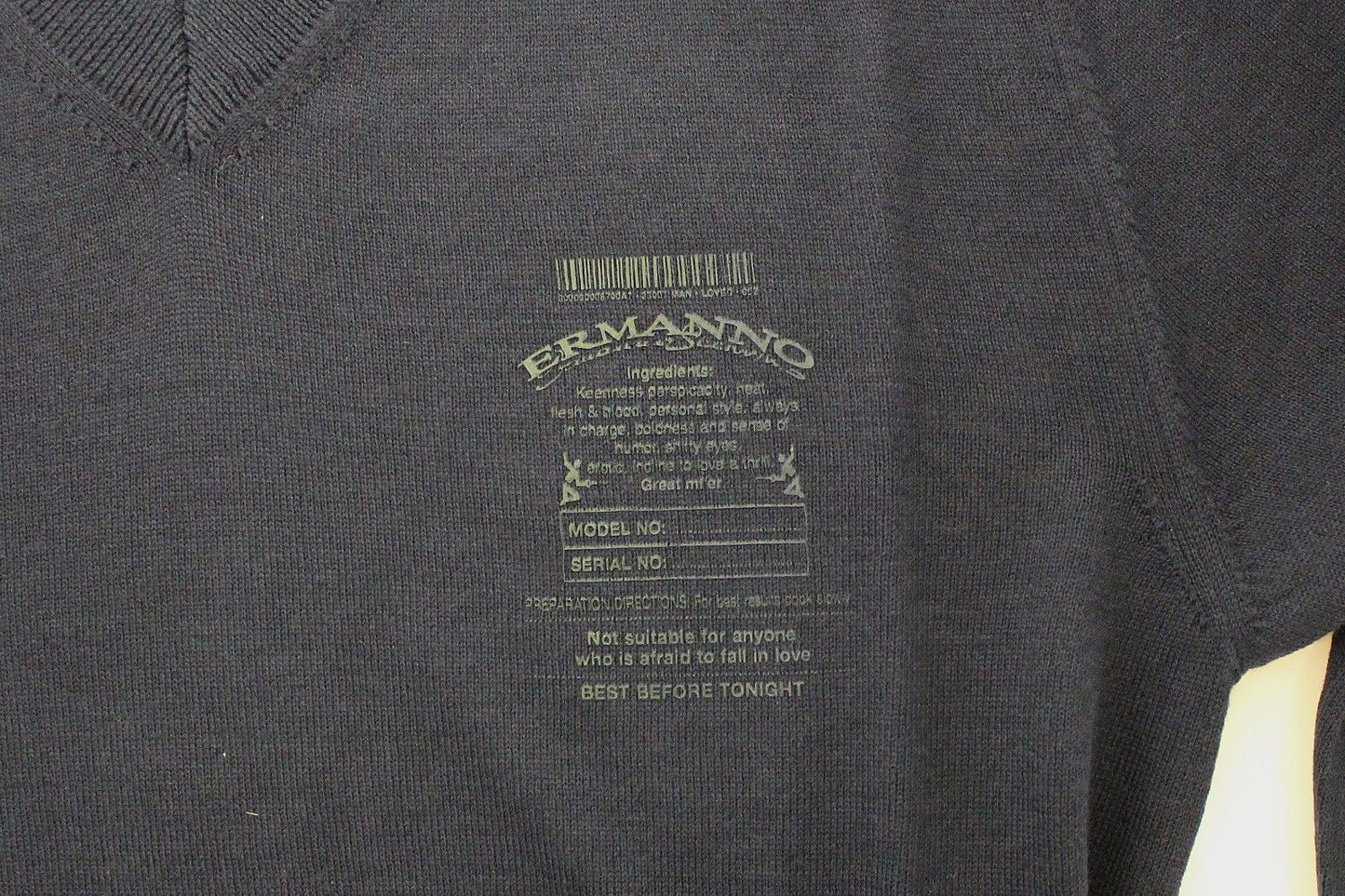 Blauer Pullover aus Wollmischung mit V-Ausschnitt von Ermanno Scervino