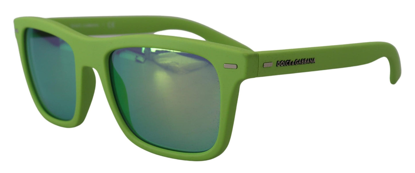 Dolce &amp; Gabbana Grüne Gummi-Vollrandbrille DG6095 Acid Sonnenbrille