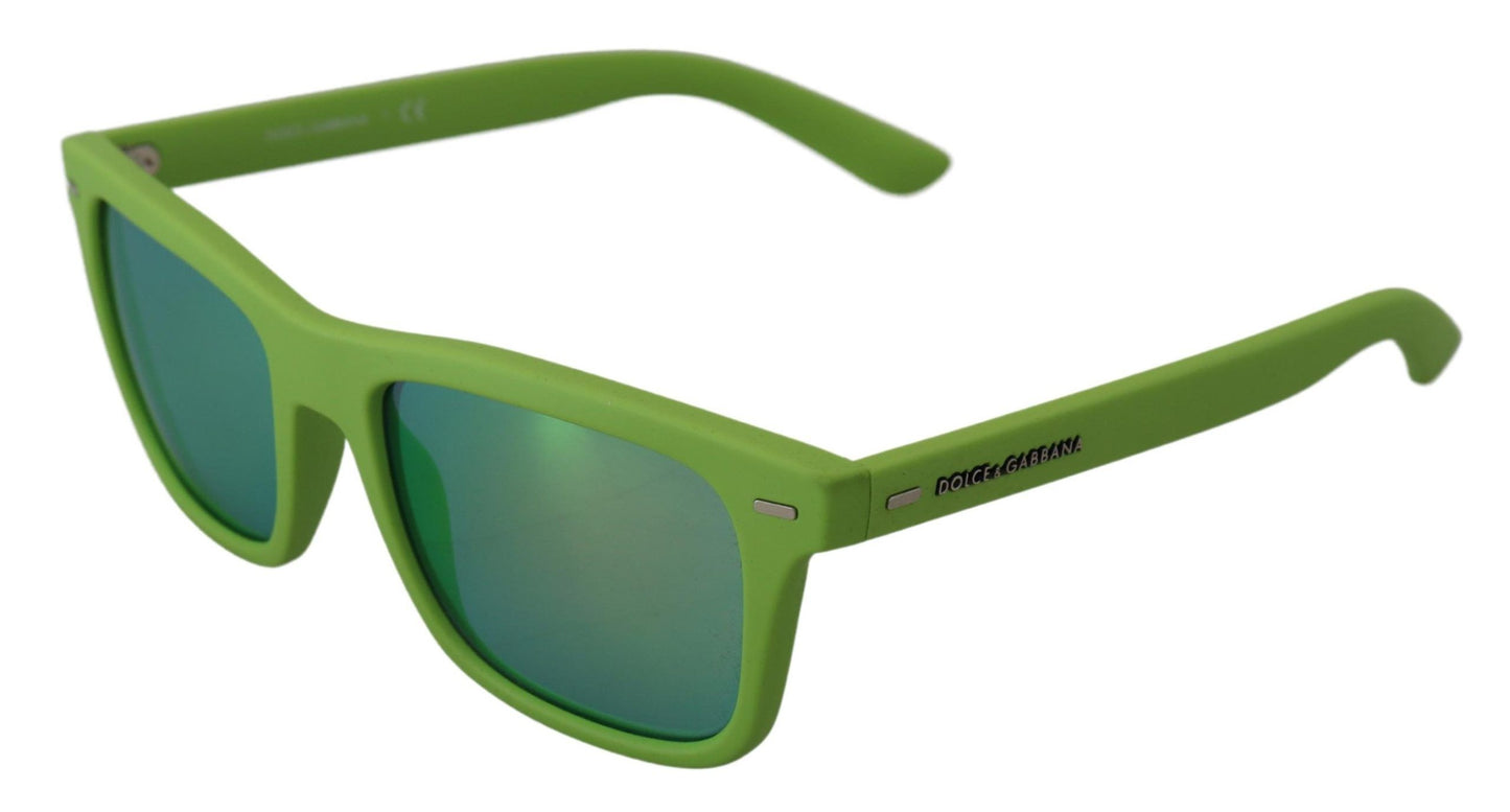 Dolce &amp; Gabbana Grüne Gummi-Vollrandbrille DG6095 Acid Sonnenbrille