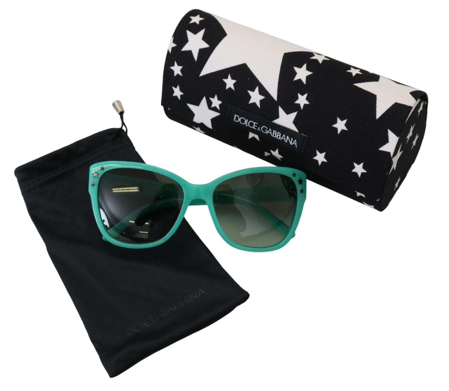 Dolce &amp; Gabbana Green Stars Acetat Square Shades DG4124 Sonnenbrille