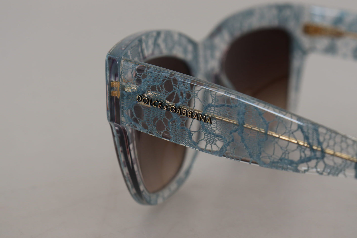 Dolce &amp; Gabbana Blue Lace Acetate Crystal Butterfly DG4231 Sonnenbrille