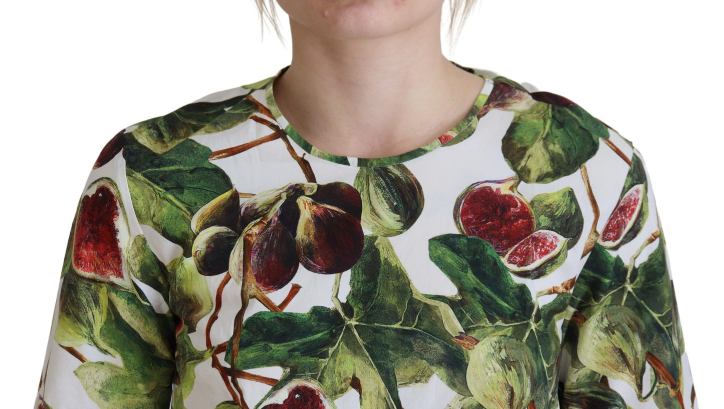 Dolce &amp; Gabbana Crew-neck Cotton Top Blouse Fruit T-shirt