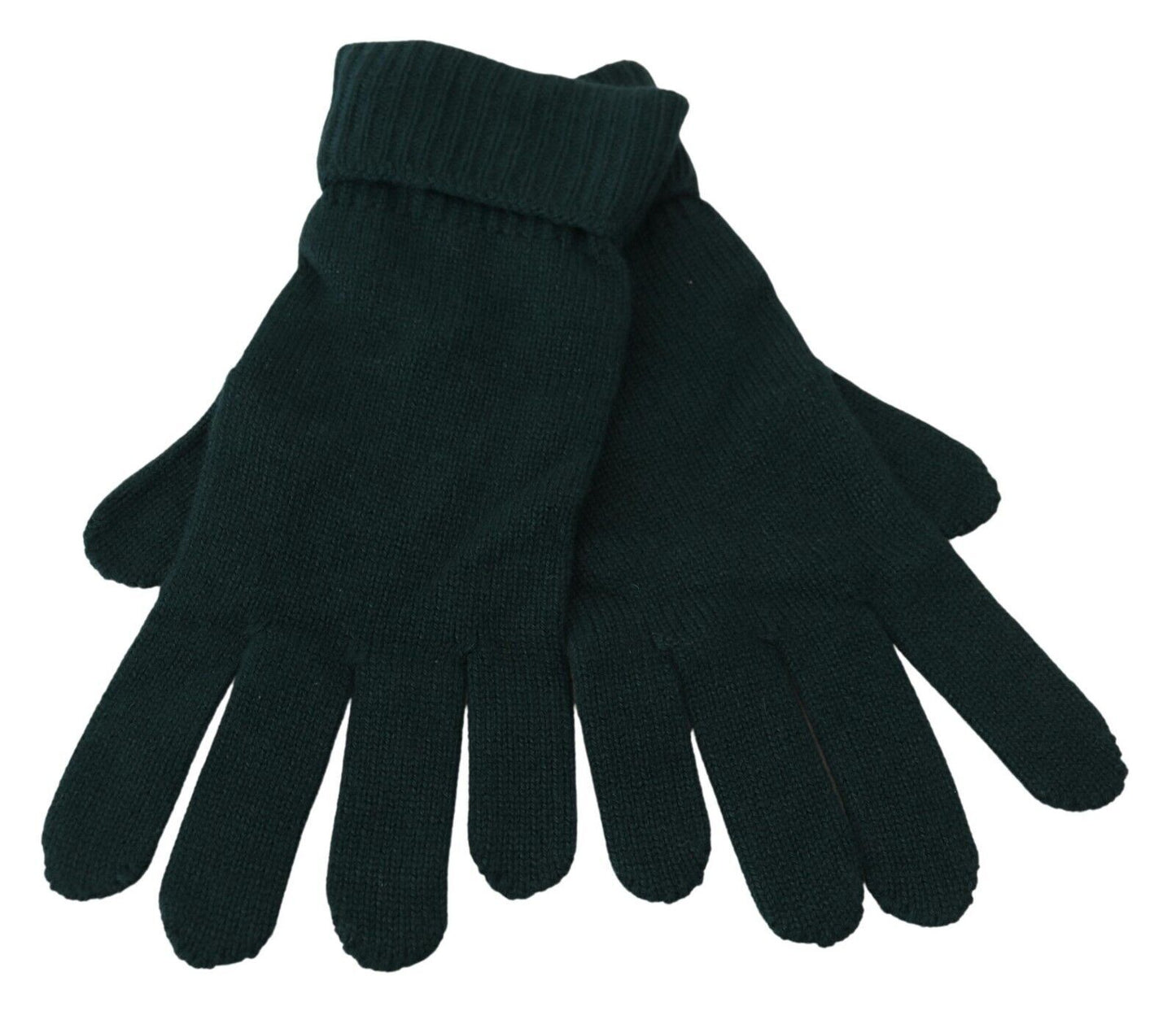 Dolce &amp; Gabbana Green Wrist Length Cashmere Knitted Gloves