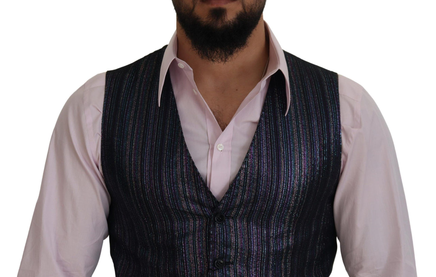 Dolce &amp; Gabbana Multicolor Polyester Waistcoat Dress Formal Vest