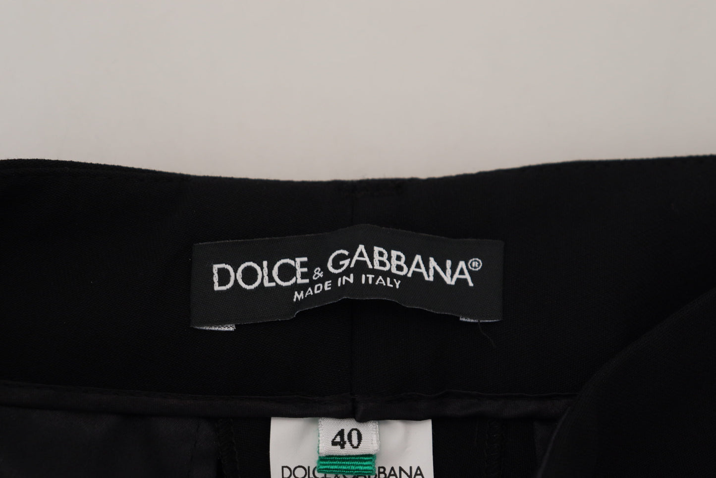 Dolce &amp; Gabbana Black Tapered Women Wool Pants