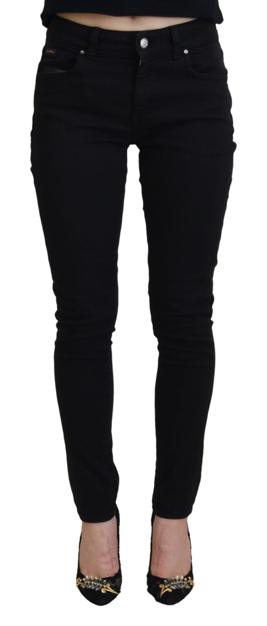 Dolce &amp; Gabbana Black Cotton Skinny Women Denim Jeans