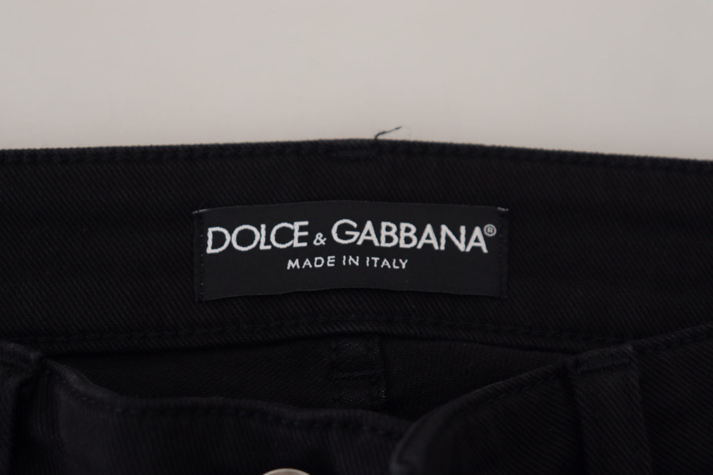 Dolce &amp; Gabbana Black Cotton Skinny Women Denim Jeans