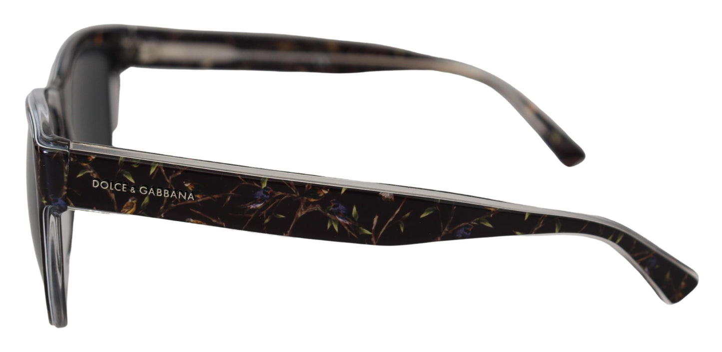 Dolce &amp; Gabbana Black Bird Square Vollrand-Acetat-Sonnenbrille DG4284